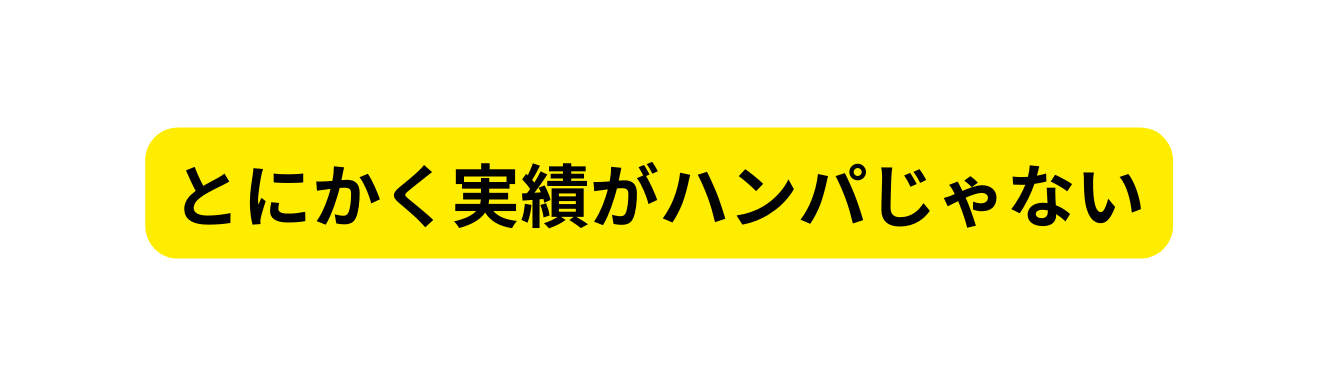 とにかく実績がハンパじゃない